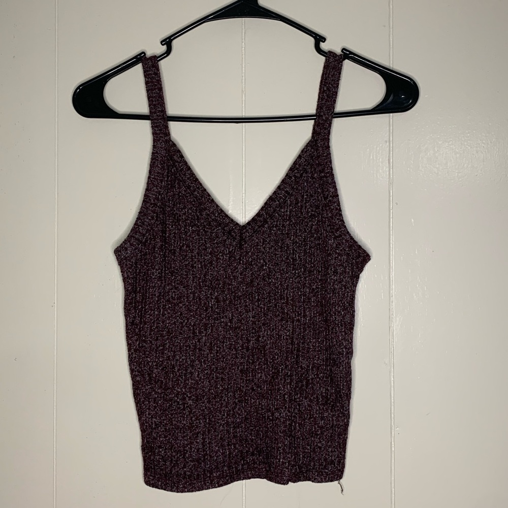 AE maroon crop tank